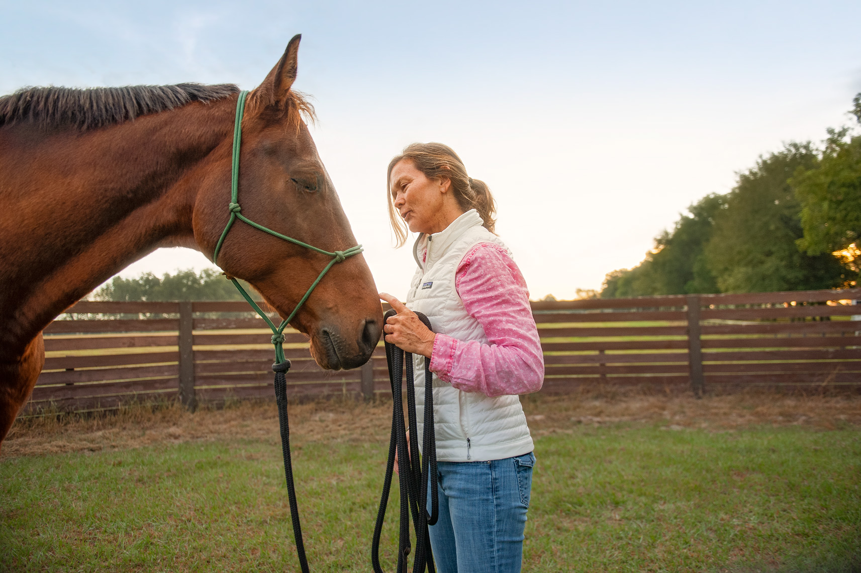 Dr. Shelley Onderdonk DVM with one of her horses